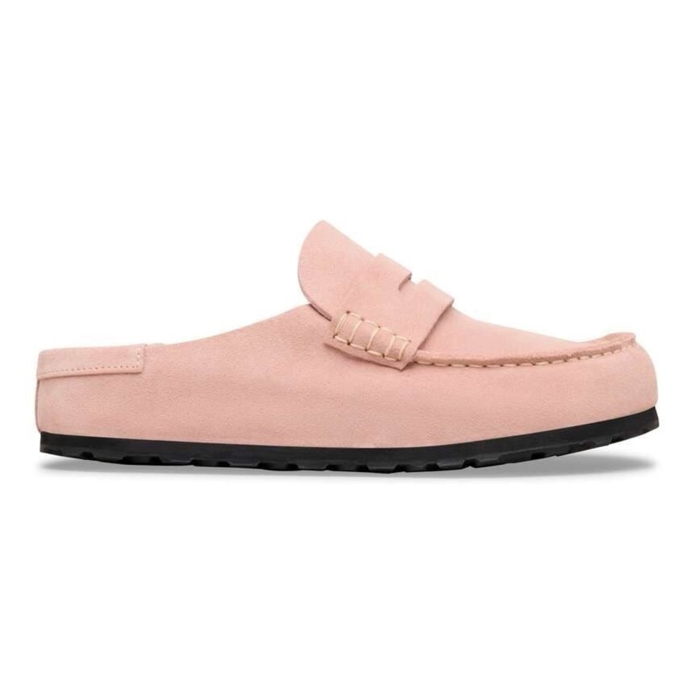 Birkenstock Naples Wrapped Women's US7 EU38 Suede Leather Clogs Pink Clay Narrow